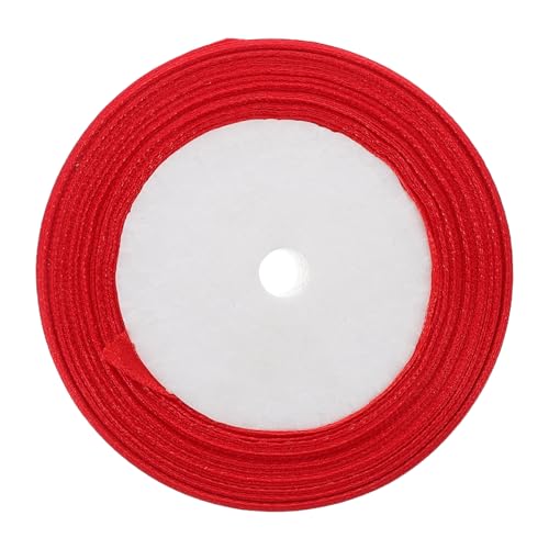 KONTONTY rotes Band geschenkverpackung geschenkband rote schleife Rotes Schleifenband Bänder für Hochzeit rotes weihnachtsband Wickelband Band für Haare rotes Drahtband Bulk-Band Polyester von KONTONTY