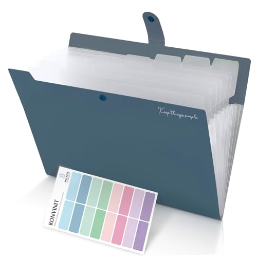 KONVINIT Dokumentenmappe a4 - Fächermappe Mappe mit 7 Fächern PP Erweitern Document Organizer File Folder für Papier Organizer Büro Hause Schul Organizer,blau KONVINIT Dokumentenmappe a4 - Fächermappe Mappe mit 7 Fächern PP Erweitern Document Organizer File Folder für Papier Organizer Büro Hause Schul Organizer,blau von KONVINIT