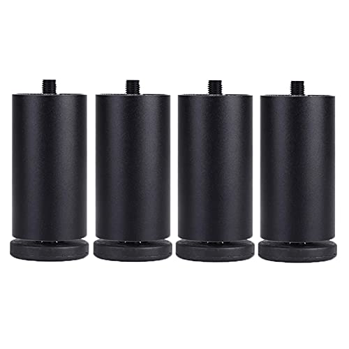 KOOEIN Möbelbeine Schwarz X4,austauschbare Sofabeine,runde Tischfüße,wasserdichte Badezimmerschrankbeine,m8,verstellbare Beine Für Heimwerker,verstärkte Struktur,Black-18cm/7in von KOOEIN