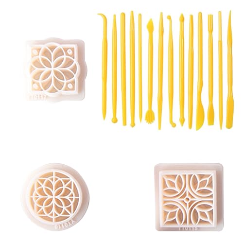 KOOLEVER 3 Stück Fimo-Formen für Ohrringe – Vintage Blume und geometrische Designs – Polymer Clay Ausstecher Set für kreative Schmuckherstellung – Weiche Keramikformen für Ohrringe und Anhänger von KOOLEVER