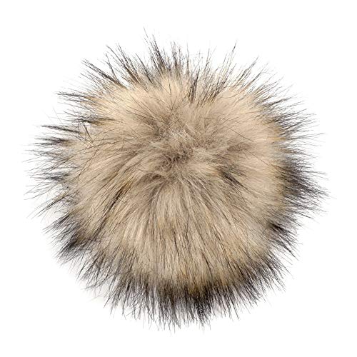 KOOSUFA Kunstfell Bommel Pompon Fellbommel für Mützen Beanies Auto Schlüsselanhänger Tasche Deko (Farbe 1, 10cm) von KOOSUFA