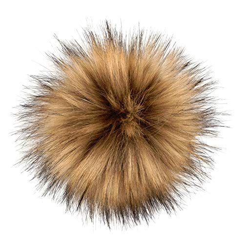 KOOSUFA Kunstfell Bommel Pompon Fellbommel für Mützen Beanies Auto Schlüsselanhänger Tasche Deko (Farbe 2, 10cm) von KOOSUFA