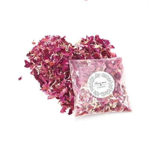 1–50 Stück Hochzeits-Konfetti, Rosen, natürliche getrocknete Blumen, Hochzeit, DIY, Aromatherapie, Party-Dekoration, Rosenblätter, 50 kleine Packungen von KOPGBM