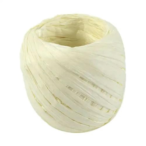 1 Rolle Papierband, dekoratives tragbares Geschenkband, Bastpapierband für Geschenkpapierband, cremeweiß von KOPGBM