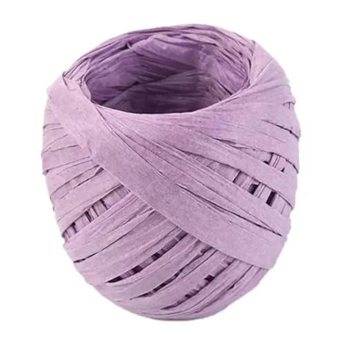 1 Rolle Verpackungsseil Bastpapierband Stabiles Geschenkband Geschenkverpackungsschnur für Zuhause-Hellviolett von KOPGBM