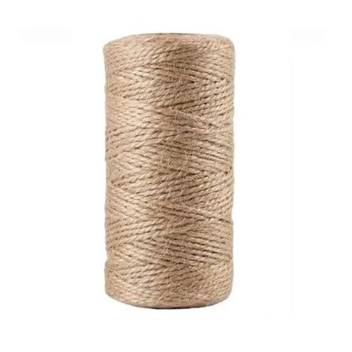 1 mm, 2 mm, natürliches Vintage-Juteseil, Kordel, Schnur, Sackleinen, Basteln, Geschenkverpackung, Jute, Hanf, Gartenarbeit, Hochzeitsfeier-Dekoration, 2 mm, 100 Meter von KOPGBM