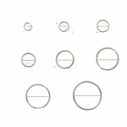 100 Stück BH-Ring-Schieber-Haken-Clip Büstenhalter-Riemenverstellung Schnalle Hardware für Damen Dessous Unterwäsche Zubehör Metall 6–25 mm-25 mm-Silberringe von KOPGBM