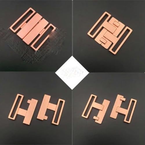 5 Sets BH-Legierung Frontverschluss Bademode Clip Clicker Bikini Schnallen Ersatz BH-Herstellung DIY Zubehör-Hellgold-Nr. 9 von KOPGBM