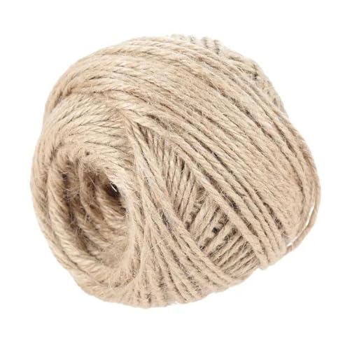 Natürliches Juteseil, 1 mm – 12 mm, Khaki, Stoffschnur, Rollen, Hanf, gedrehte Kordel, Makramee-Schnur, DIY, handgefertigte Geschenkverpackung, Etiketten-Dekoration, 3 mm, 100 Meter von KOPGBM