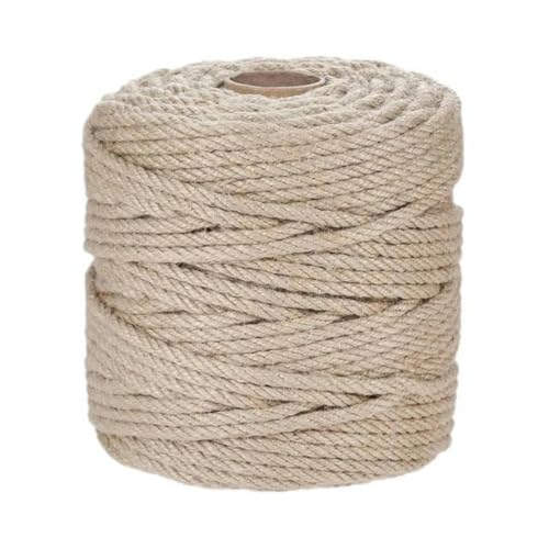 Natürliches Juteseil, 1 mm – 12 mm, Khaki, Stoffschnur, Rollen, Hanf, gedrehte Kordel, Makramee-Schnur, DIY, handgefertigte Geschenkverpackung, Etikettendekor, 6 mm, 100 Meter von KOPGBM