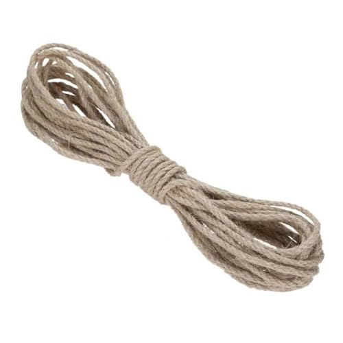 Natürliches Juteseil 1 mm – 12 mm, Khaki, Stoffschnurrollen, Hanfschnur, gedrehte Kordel, Makramee-Schnur, DIY, handgefertigte Geschenkverpackung, Etikettendekor, 4 mm, 10 Meter von KOPGBM