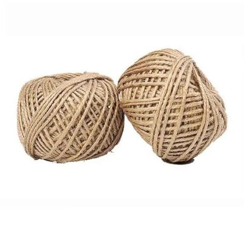 mm, 2 mm, natürliches Vintage-Juteseil, Kordel, Schnur, Sackleinen, Basteln, Geschenkverpackung, Jute, Hanf, Gartenarbeit, Hochzeitsfeier-Dekoration, 2 mm, 50 Meter von KOPGBM