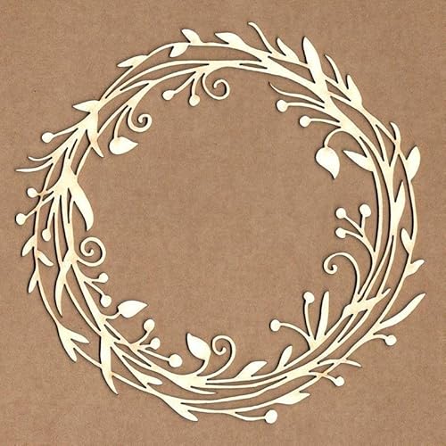 KORA projects Chipboard – Stanzformen aus gepresstem Karton für Scrapbooking und Bastelarbeiten, Wildkranz von KORA projects