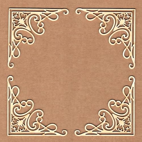 KORA projects Chipboard – Stanzformen aus gepresstem Karton für Scrapbooking und Bastelarbeiten, geschmiedete Ecke mit Kante von KORA projects