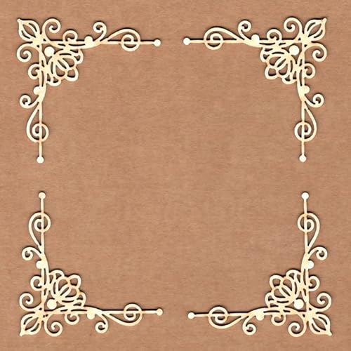 KORA projects Chipboard – Stanzformen aus gepresstem Karton für Scrapbooking und Bastelarbeiten, geschmiedete Ecke ohne Kante von KORA projects