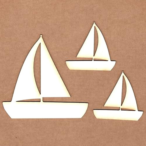 KORA projects Chipboard – Stanzformen aus gepresstem Karton für Scrapbooking und Basteln – Segelboot von KORA projects