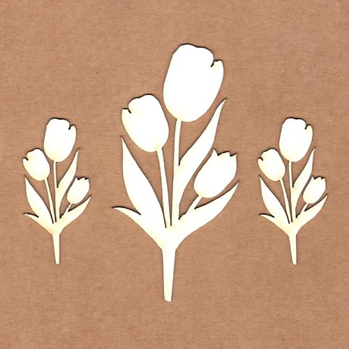 KORA projects Chipboard – Stanzformen aus gepresstem Karton für Scrapbooking und Basteln – Tulpen von KORA projects