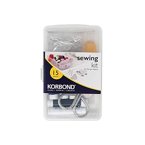 Korbond KD12654 15-teiliges Nähset in PVC-Hülle, Mehrfarbig von KORBOND