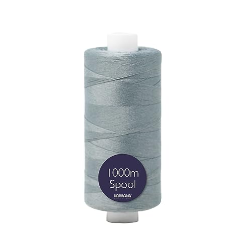 Korbond Nähgarn – 1000 m Polyester beschichtet grau – Nähen, Nähen und Quilten Korbond Nähgarn – 1000 m Polyester beschichtet grau – Nähen, Nähen und Quilten von KORBOND