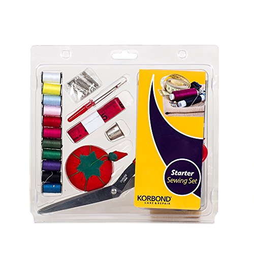 Korbond Beginner 21 Piece Essential Accessories Set for Crafting and Repair – Hand Sewing Nähset, sonstiges, rot von KORBOND