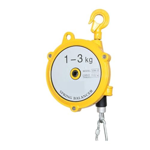 KOROBIE 1–3 kg Federausgleicher, selbstsichernder Turm-Hebehaken, Federhalter-Ausgleich, Stahldrahtseil-Ausgleichs-Hebeheber 1,5 m Für Anfänger und Heimwerker von KOROBIE