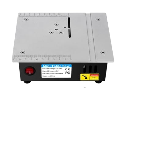 KOROBIE 96 W 24 V Mini-Multifunktions-Tischkreissäge, 5000 U/min, elektrische Tischkreissägen, Holzbank, Drehmaschine, Schneidemaschine, DIY-Werkzeug, 63 mm Klinge Für Anfänger und Heimwerker von KOROBIE