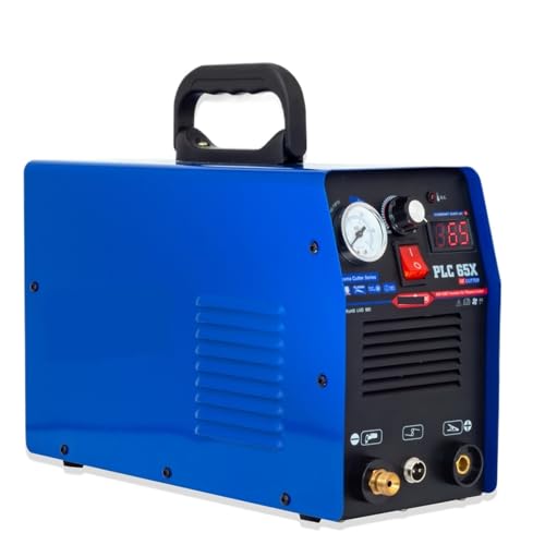 KOROBIE Plasmaschneider, 65Amp IGBT Air Plasma Cutter AG60 Torch & Portable Digital Plasma Cutting Machine 18mm PLC65 Zum Schneiden von Metallmaterialien von KOROBIE