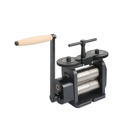 KOROBIE Schmuckwalzmaschine – manuelle Kombinationspresse mit Tablettierwerkzeug – DIY-Werkzeugsatz for Walzen von Blechen und Drähten for Schmuck Für Anfänger und Heimwerker(110mm) von KOROBIE