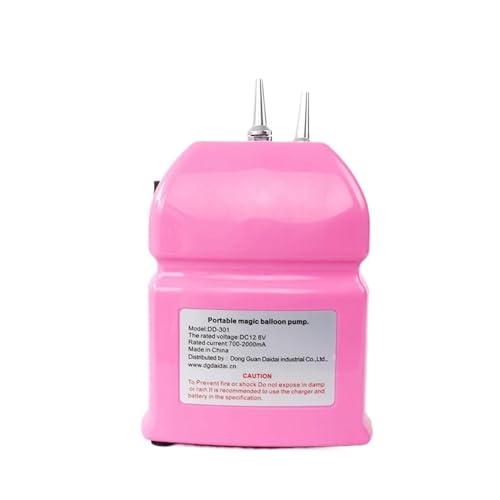 KOROBIE Tragbare elektrische magische Ballonpumpe, wiederaufladbare Lange Ballonpumpe, tragbare kabellose Ballonpumpe DD-301 Für Anfänger und Heimwerker(Pink) von KOROBIE