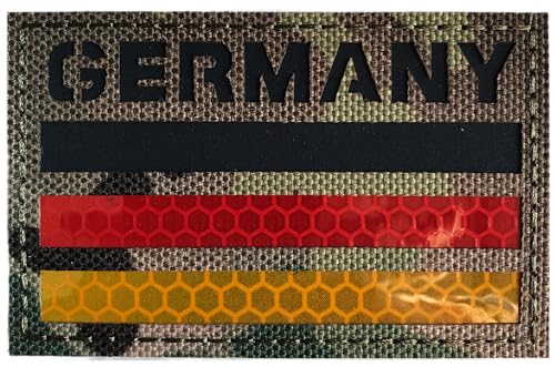 DEU Bundesadler Klett Patch Deutschland IR Infrarot Reflektierende Patches Militär Für Rucksack Hut Jacke Militär Baseballkappe Uniform Kleidung Taktische Weste Hundegeschirr (Tarnungsflagge x 1) von KOSSJAA