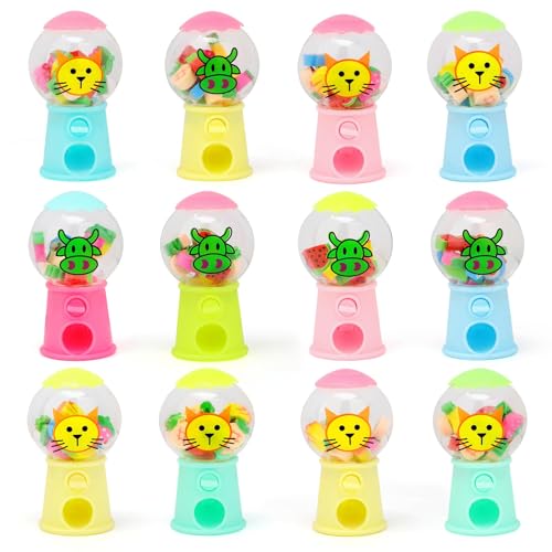 KOSTACHI Party Bag Fillers für Kinder Unisex, 12Pcs, Blinds Box Radiergummis für Jungen Mädchen Party Bag Spielzeug und Ostern Klasse Fifts von KOSTACHI