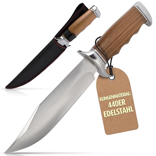 KOSxBO® klassisches & Zeitloses ca. 32 cm Jagdmesser - Jäger Messer - Outdoor - Freizeit - Hunting Knife - Messer mit Scheide von KOSxBO