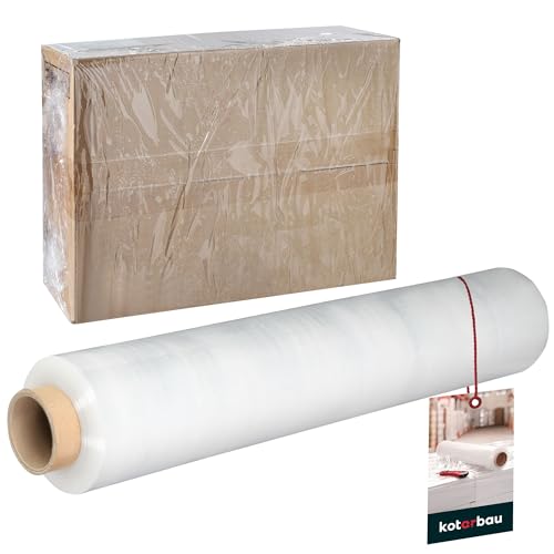 KOTARBAU® Wickelfolie Stretchfolie 2,6 kg | L 350 m B 50 cm | Strechfolienrolle Transparent Stretchfolie Folie Verpackungsfolie Umzugsfolie für Möbel Packfolien Stretch Film von KOTARBAU