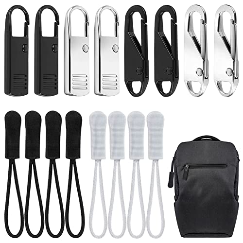 Reißverschluss Zipper Metall Reißverschluss Zipper für Reißverschluss 16 Stück Zipper Pulls für Kleidung Jacken Taschen Zelte Gepäck Koffer Rucksack von KOUHA