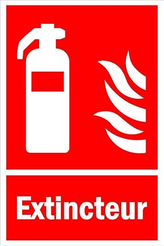 Sicherheitsschild für Feuerlöscher, FR057, 1 mm, flexibles Kunststoffschild (400 x 300 mm) von KPCM Display ltd