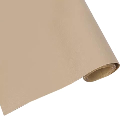 Kunstleder Selbstklebend Leder-Reparatur-Flicken-Set, Selbstklebendes Lederband, Vinyl-Aufkleber Für Sofas, Möbel, Autositze, Taschen, Jacken(Beige,50x138cm/19.7x54.3in) von KPHYMOD