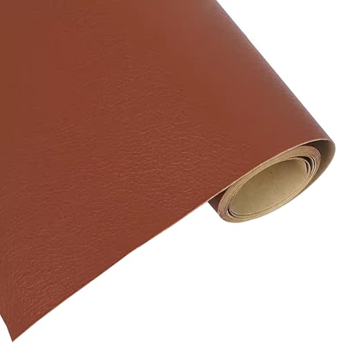 Kunstleder Selbstklebend Leder-Reparatur-Flicken-Set, Selbstklebendes Lederband, Vinyl-Aufkleber Für Sofas, Möbel, Autositze, Taschen, Jacken(Brown,50x138cm/19.7x54.3in) von KPHYMOD