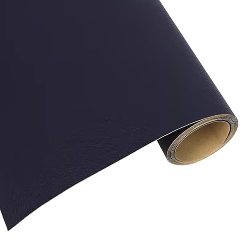 Kunstleder Selbstklebend Leder-Reparatur-Flicken-Set, Selbstklebendes Lederband, Vinyl-Aufkleber Für Sofas, Möbel, Autositze, Taschen, Jacken(Dark blue,50x138cm/19.7x54.3in) von KPHYMOD