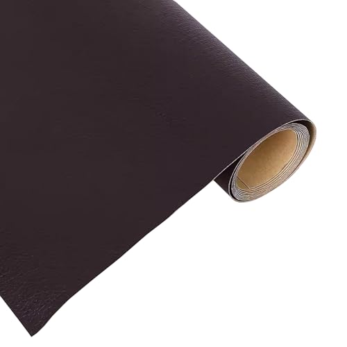 Kunstleder Selbstklebend Leder-Reparatur-Flicken-Set, Selbstklebendes Lederband, Vinyl-Aufkleber Für Sofas, Möbel, Autositze, Taschen, Jacken(Dark brown,50x138cm/19.7x54.3in) von KPHYMOD