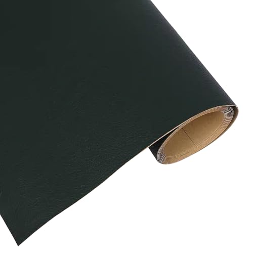 Kunstleder Selbstklebend Leder-Reparatur-Flicken-Set, Selbstklebendes Lederband, Vinyl-Aufkleber Für Sofas, Möbel, Autositze, Taschen, Jacken(Dark green,50x138cm/19.7x54.3in) von KPHYMOD