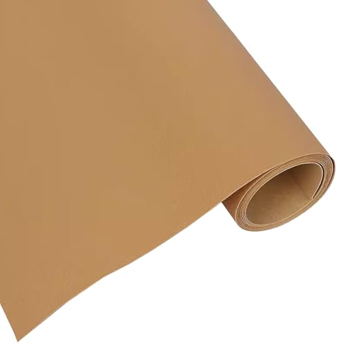 Kunstleder Selbstklebend Leder-Reparatur-Flicken-Set, Selbstklebendes Lederband, Vinyl-Aufkleber Für Sofas, Möbel, Autositze, Taschen, Jacken(Khaki,50x138cm/19.7x54.3in) von KPHYMOD