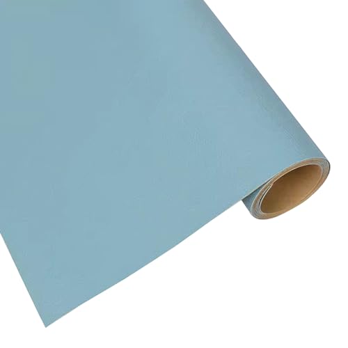 Kunstleder Selbstklebend Leder-Reparatur-Flicken-Set, Selbstklebendes Lederband, Vinyl-Aufkleber Für Sofas, Möbel, Autositze, Taschen, Jacken(Light blue,50x68cm/19.7x26.7in) von KPHYMOD