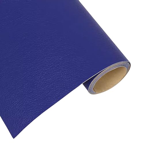 Kunstleder Selbstklebend Leder-Reparatur-Flicken-Set, Selbstklebendes Lederband, Vinyl-Aufkleber Für Sofas, Möbel, Autositze, Taschen, Jacken(Navy blue,50x138cm/19.7x54.3in) von KPHYMOD