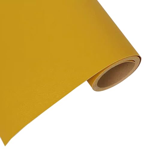 Kunstleder Selbstklebend Leder-Reparatur-Flicken-Set, Selbstklebendes Lederband, Vinyl-Aufkleber Für Sofas, Möbel, Autositze, Taschen, Jacken(Yellow,50x138cm/19.7x54.3in) von KPHYMOD