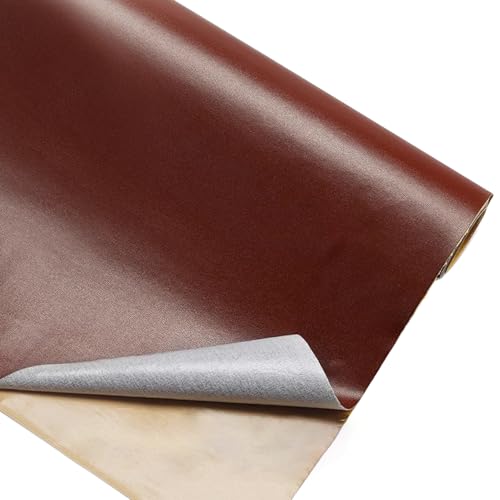 Kunstleder Selbstklebend Reparaturflicken Für Leder Mit Napa-Textur, 19,7 X 54,3 Zoll, Zuschneidbares, Selbstklebendes Lederband Für Möbel(Brown) von KPHYMOD