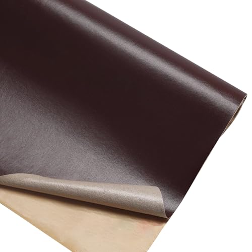 Kunstleder Selbstklebend Reparaturflicken Für Leder Mit Napa-Textur, 19,7 X 54,3 Zoll, Zuschneidbares, Selbstklebendes Lederband Für Möbel(Coffee) von KPHYMOD