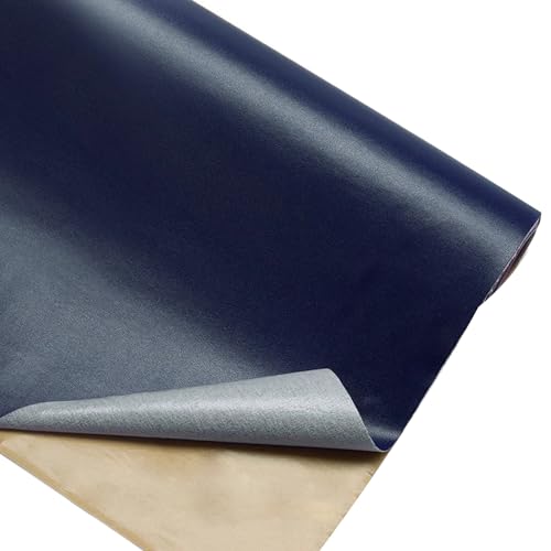 Kunstleder Selbstklebend Reparaturflicken Für Leder Mit Napa-Textur, 19,7 X 54,3 Zoll, Zuschneidbares, Selbstklebendes Lederband Für Möbel(Dark blue) von KPHYMOD