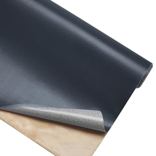 Kunstleder Selbstklebend Reparaturflicken Für Leder Mit Napa-Textur, 19,7 X 54,3 Zoll, Zuschneidbares, Selbstklebendes Lederband Für Möbel(Dark gray) von KPHYMOD