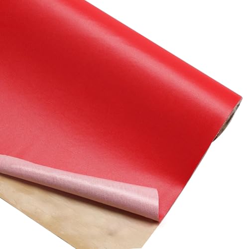 Kunstleder Selbstklebend Reparaturflicken Für Leder Mit Napa-Textur, 19,7 X 54,3 Zoll, Zuschneidbares, Selbstklebendes Lederband Für Möbel(Red) von KPHYMOD