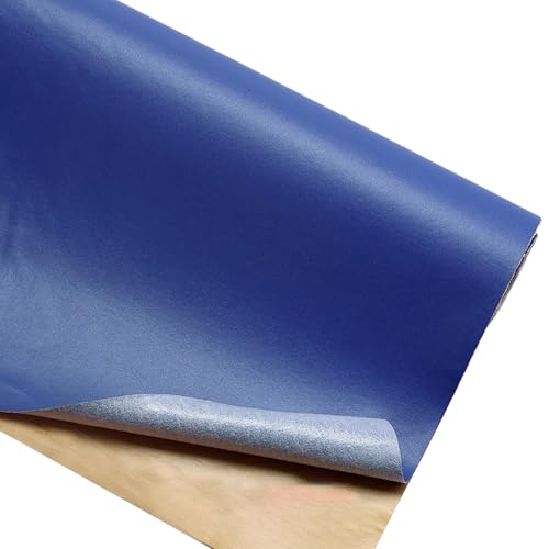 Kunstleder Selbstklebend Reparaturflicken Für Leder Mit Napa-Textur, 19,7 X 54,3 Zoll, Zuschneidbares, Selbstklebendes Lederband Für Möbel(Royal blue) von KPHYMOD